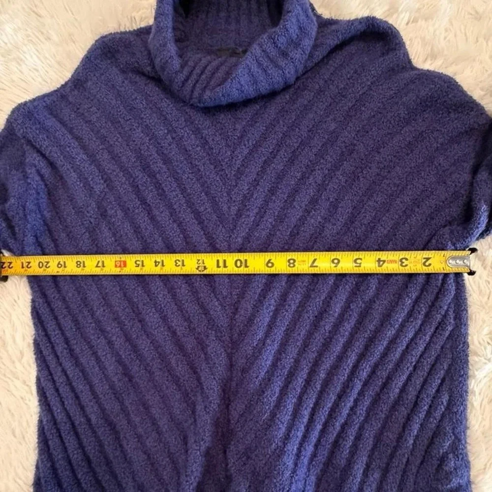 Simply Vera Vera Wang Sweater Large Purple Excellent Cowl Neck Chevron Ribbed